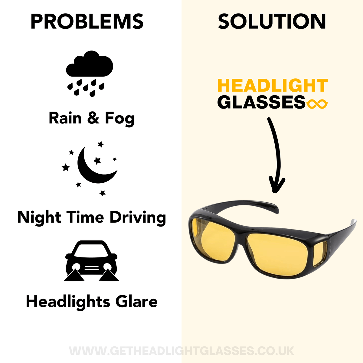 HeadlightGlare Glasses - night driving glasses