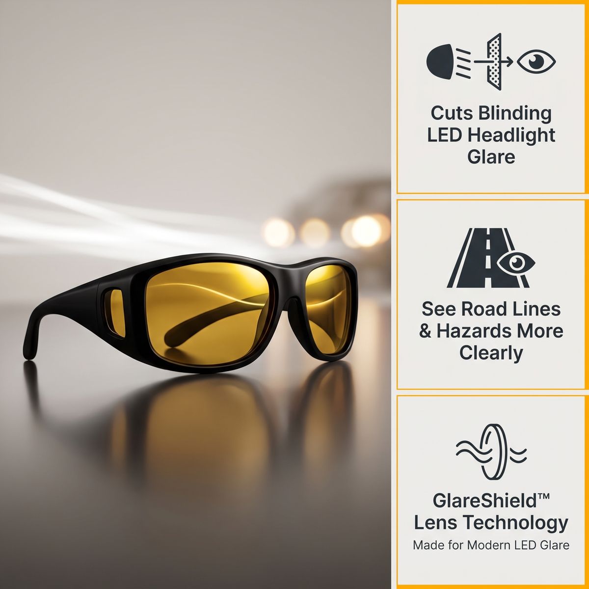 HeadlightGlare Glasses - night driving glasses